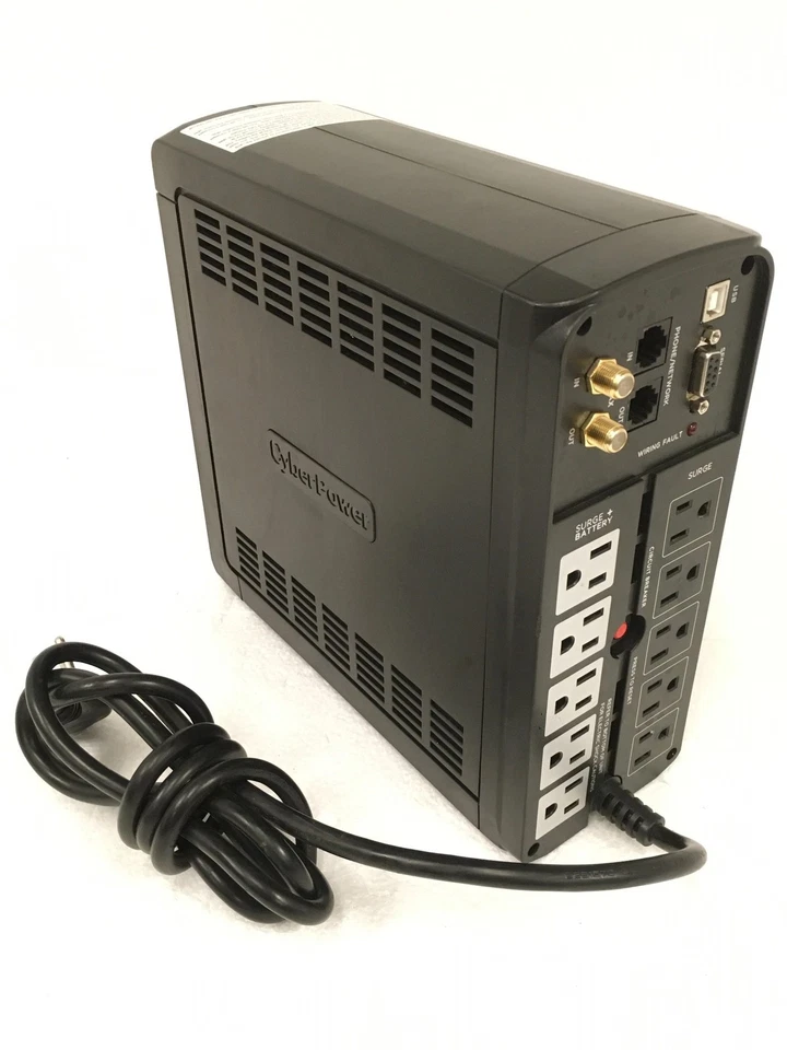 CyberPower BRG1000AVRLCD 10-Outlet Intelligent LCD UPS,1000VA/600W,No Batt WORKS - Image 3 of 4