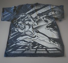 Rare VTG SSI Batman Returns 1992 All Over Print T Shirt DC Comics Black SS XL