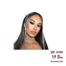 Silver Head Chain Jewelry Tassel Rhinestone Headpiece Crystal Halloween Prom