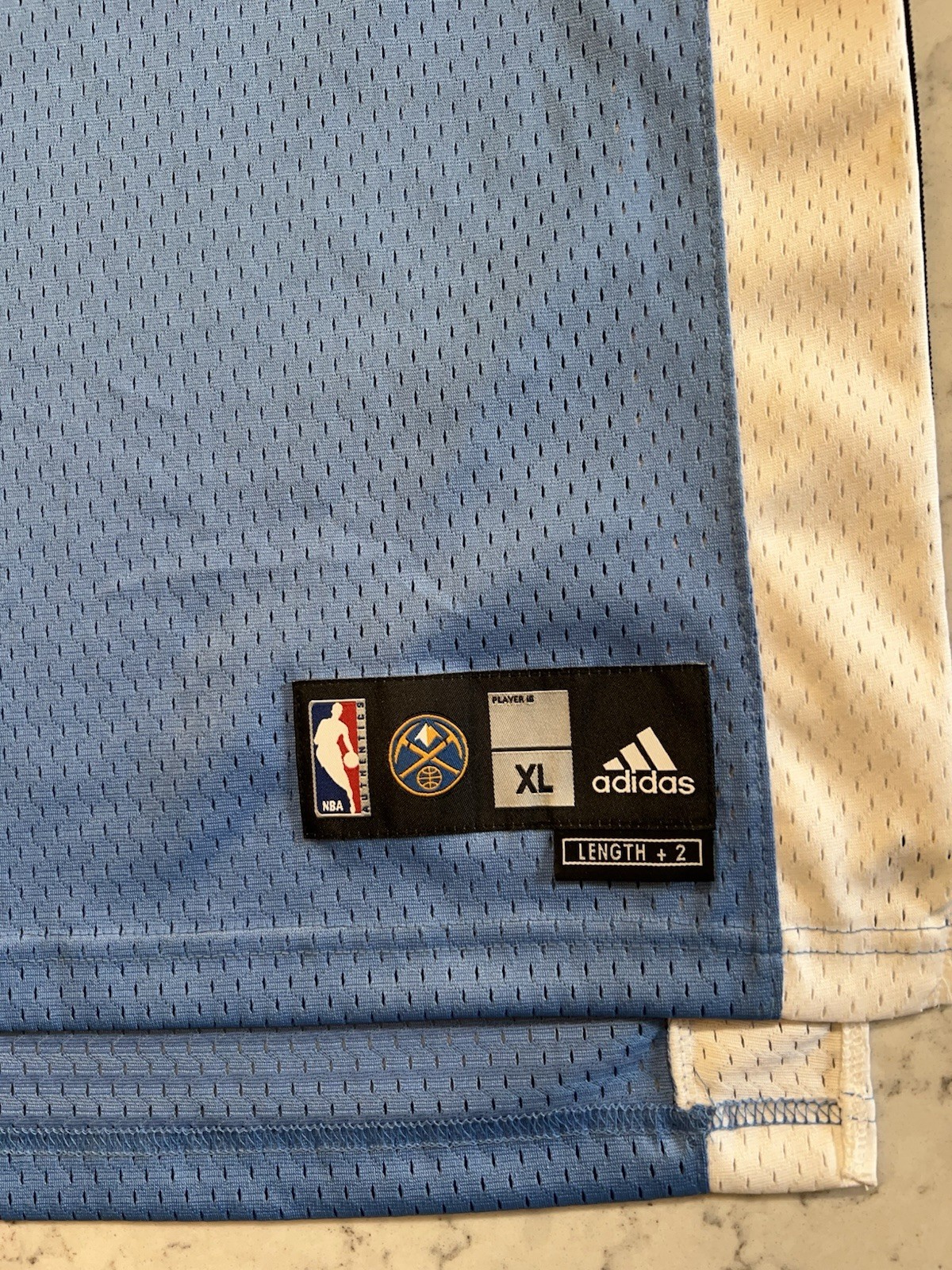 SIGNED #7 Al Harrington Denver Nuggets Adidas NBA Jersey XL