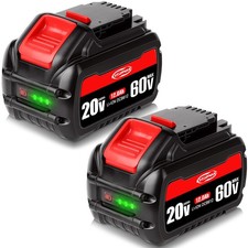 2 PACK 12 Ah For DeWALT DCB609 FLEXVOLT 20V/60V MAX DCB606 Lithium-Ion Battery