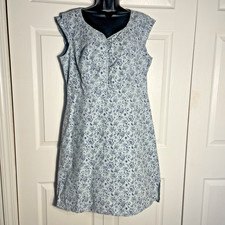Vintage The Territory Ahead Dress Women 14 Blue Floral Print Y2K Sleeveless Boho