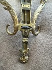 LARGE FRENCH LOUIS XVI ORMOLU BRONZE 3-LIGHT WALL FLEIR-de-LIS MOTIF SCONCE  — photo 8