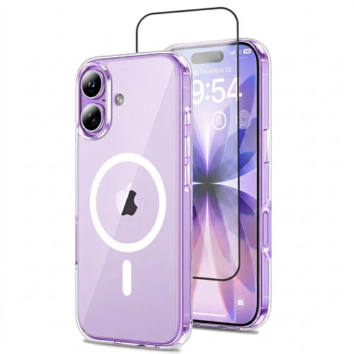 Case For iPhone 17 17E Pro Max 16 15 14 Clear Magsafe Cover and Screen Protector