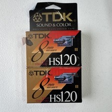 2 of TDK 8mm HS120 High Standard Video Cassette Tape VHS-C Made in Japan