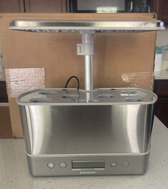 AeroGarden Harvest Elite 6-Pod Indoor Hydroponic Grow Light System Silver