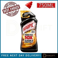 HARPIC POWER PLUS TOILET CLEANER ORIGINAL 750ML KILLS 99.9% OF BACTERIA NEW 7.67 per litre