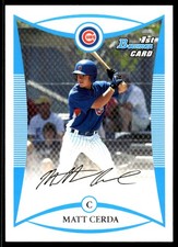 Matt Cerda 2008 Bowman Draft Picks & Prospects #BDPP63 Cubs MLB READ FREE SHIP