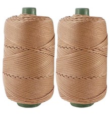 400gram Art Yarn Cord Light Khaki Polyester Yarn Macrame Knitting Crocheting ...