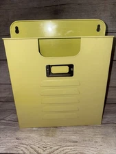 Metal Hanging Wall Mounted Magazine Holder Chartreuse Green Locker Style 