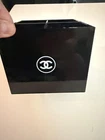 CHANEL Makeup Brush Holder Organizer Black Acrylic Display 5.25" x 5.25" x 5.25"