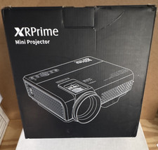XRPrime PJ0011 White Mini LCD Projector 720p 1080p 3000 Lumens HDMI USB VGA