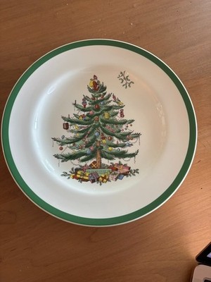 Spode Christmas Tree Dinner Plates Made in England
