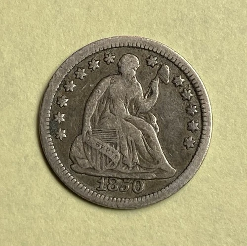 1850 Seated Liberty Half Dime Good Condition See Pictures.