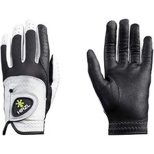 HIRZL Women Golf Gloves - Trust Control 2.0, Leather, Ultimate Grip, White/Black