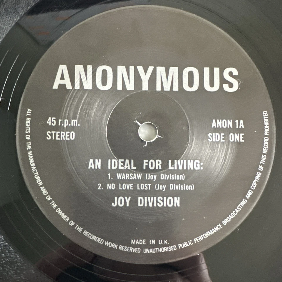 JOY DIVISION AN IDEAL FOR LIVING 12” VINYL EP UK 1978 EX+ PRO CLEANED Foto 2 de 4