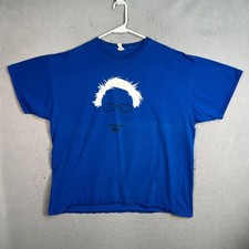 Bernie Sanders 2016 Campaign Political T Shirt Blue Adult Size 2XL Mens