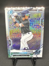 2021 Bowman Chrome #BCP-199 Yiddi Cappe Miami Marlins Prospects Mojo Refractor