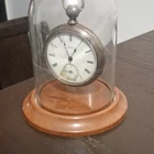 Waltham A.W.Co. Full Hunter Silver Pocket Watch White Roman Dial Manual 1870s