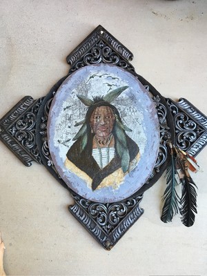  Crow,  By Tazz Original Mixed Media Painting Framed 23.75  X 22.5. 