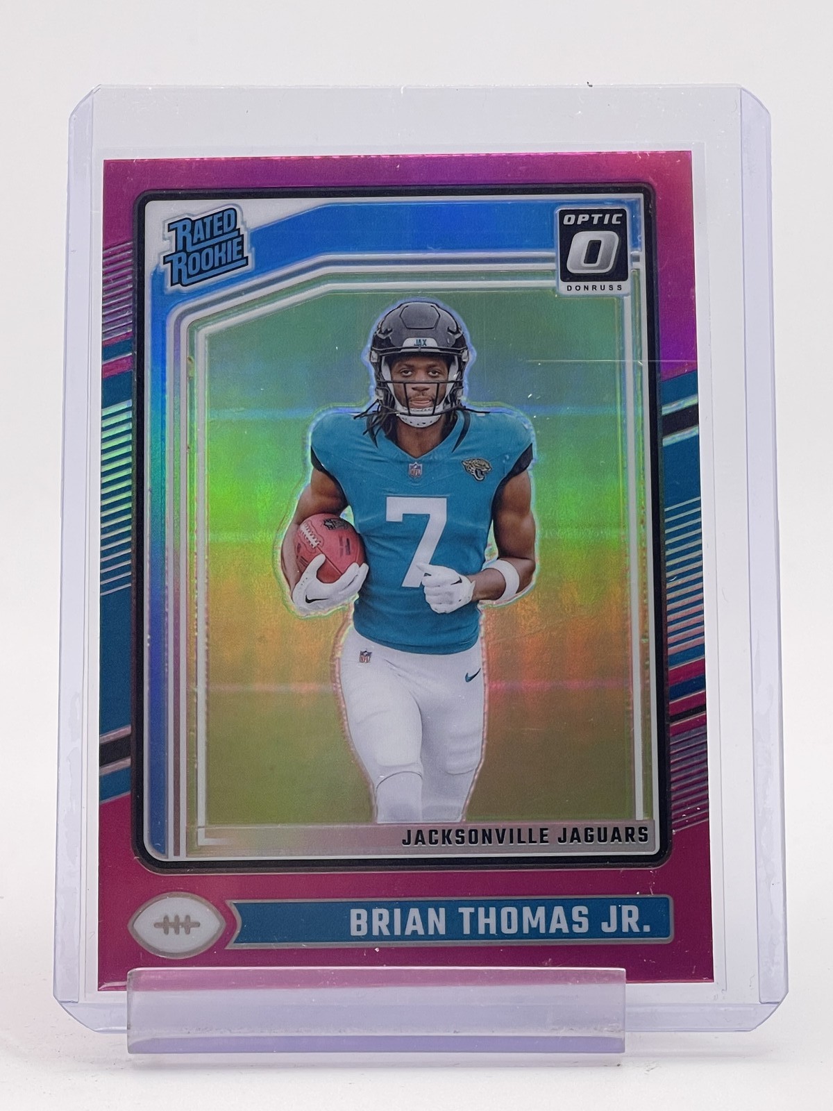 BRIAN THOMAS JR 2024 DONRUSS OPTIC PINK PRIZM RATED ROOKIE #214 Q6928