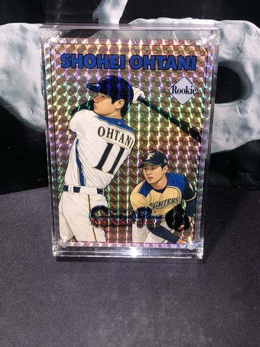 Shohei Ohtani 2013 Gashapon Gold Rookie Prism Vending Sticker Japan 4x6 Dodgers