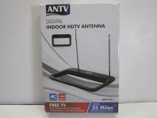 ANTV Amplified Digital TV Antenna 35 Mile Range HDTV Indoor Signal (Brand New)