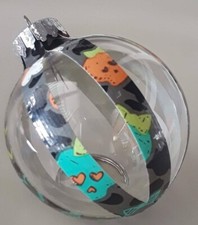 Cinta adhesiva de plástico adorno bola de Navidad calaveras de neón