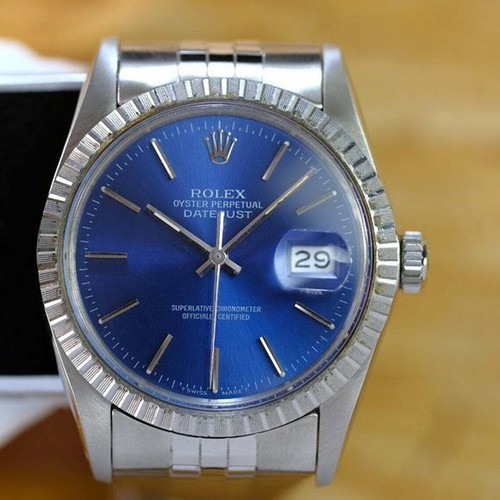 Rolex Datejust Acciaio Inox 16030 RARO FACTORY Quadrante Blu 36mm con  certificato | eBay