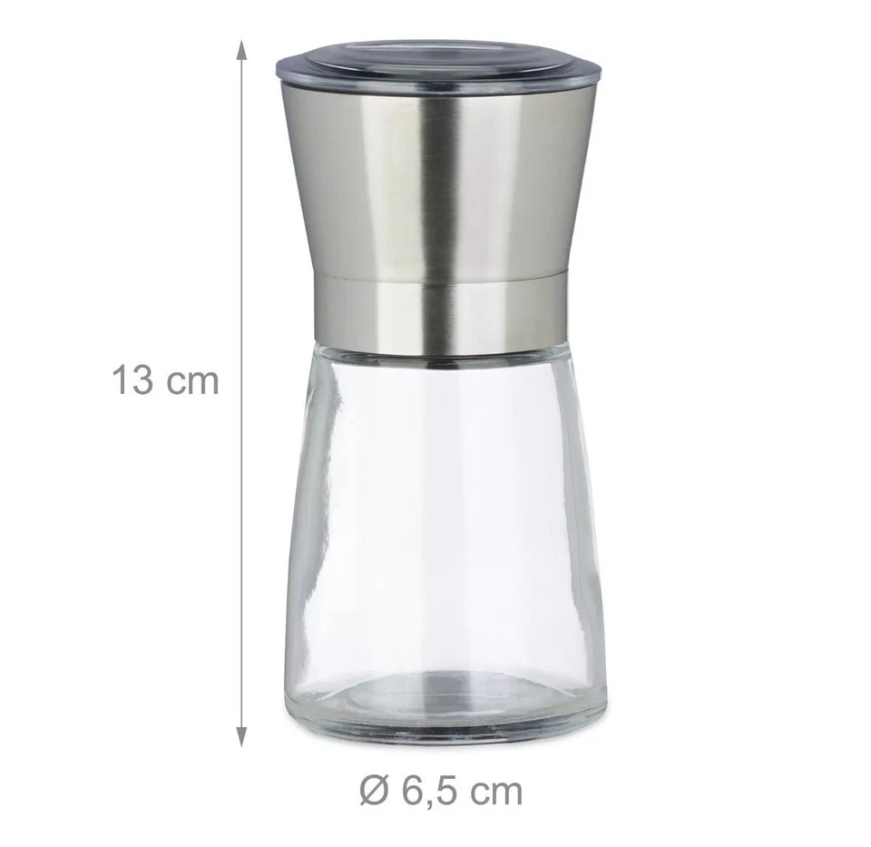 Macina pepe manuali Macinapepe in vetro Tritatutto manuale Dosatore spezie - Immagine 4 di 4