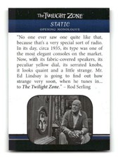 2019 Rittenhouse The Twilight Zone Rod Serling Edition Trading Card #56