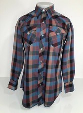 H BAR C / California RanchWear Western PEARL SNAP 15.5 / 33 Shirt - EXCELLENT