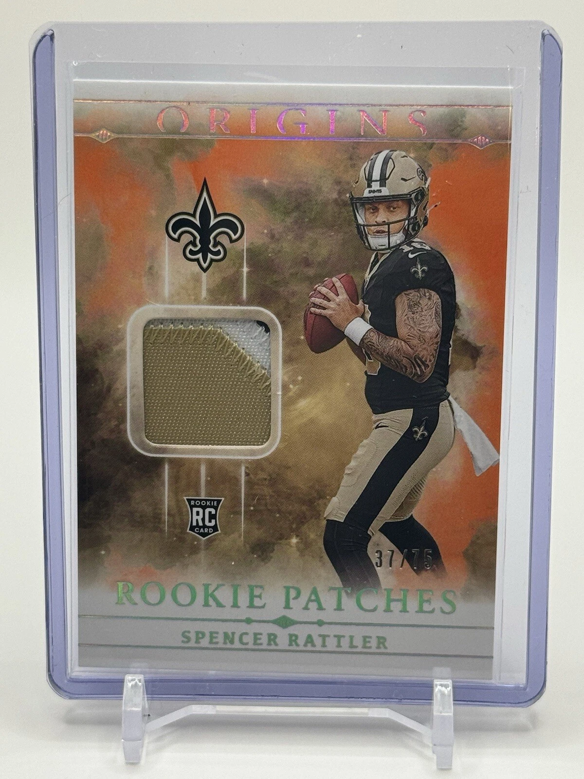 Spencer Rattler Panini Origins Rookie Patches #RPTSRR Orange