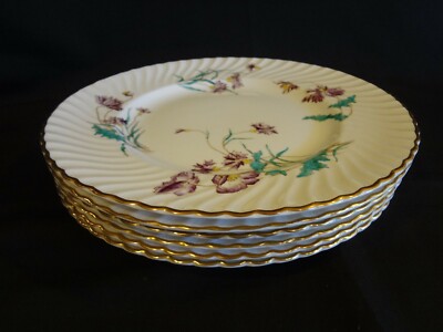 Royal Worcester China - Meadowsweet - Set of 6 Dinner Plates - Lavender Flowers