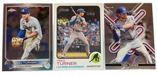 2022 Topps Trea Turner THREE CARD LOT!!  Dodgers Phillies