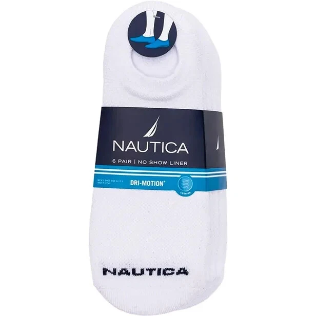 NAUTICA® Hombre 6 PARES CALCETINES FORRADOS NO SHOW "DRI-MOTION" Foto 2 de 4