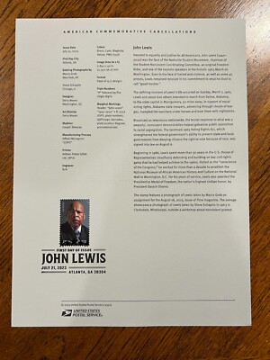 American Commemorative Cancellations #2322, Forever 2023 - John Lewis (#5801)