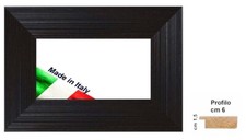 Cornice in legno Nera a righe  Per stampe foto poster diplomi Spessore cm. 6