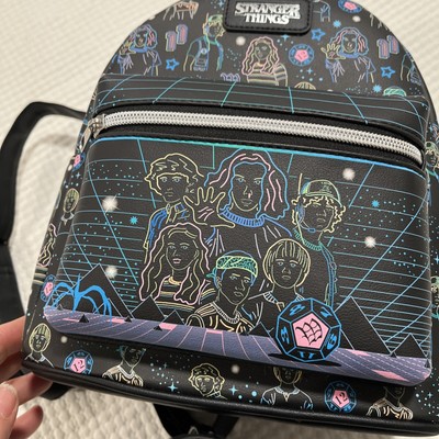 Funko Stranger Things Blacklight Neon Black Backpack Funko Stranger Things Arcade Mini Backpack Blacklight  main image 2