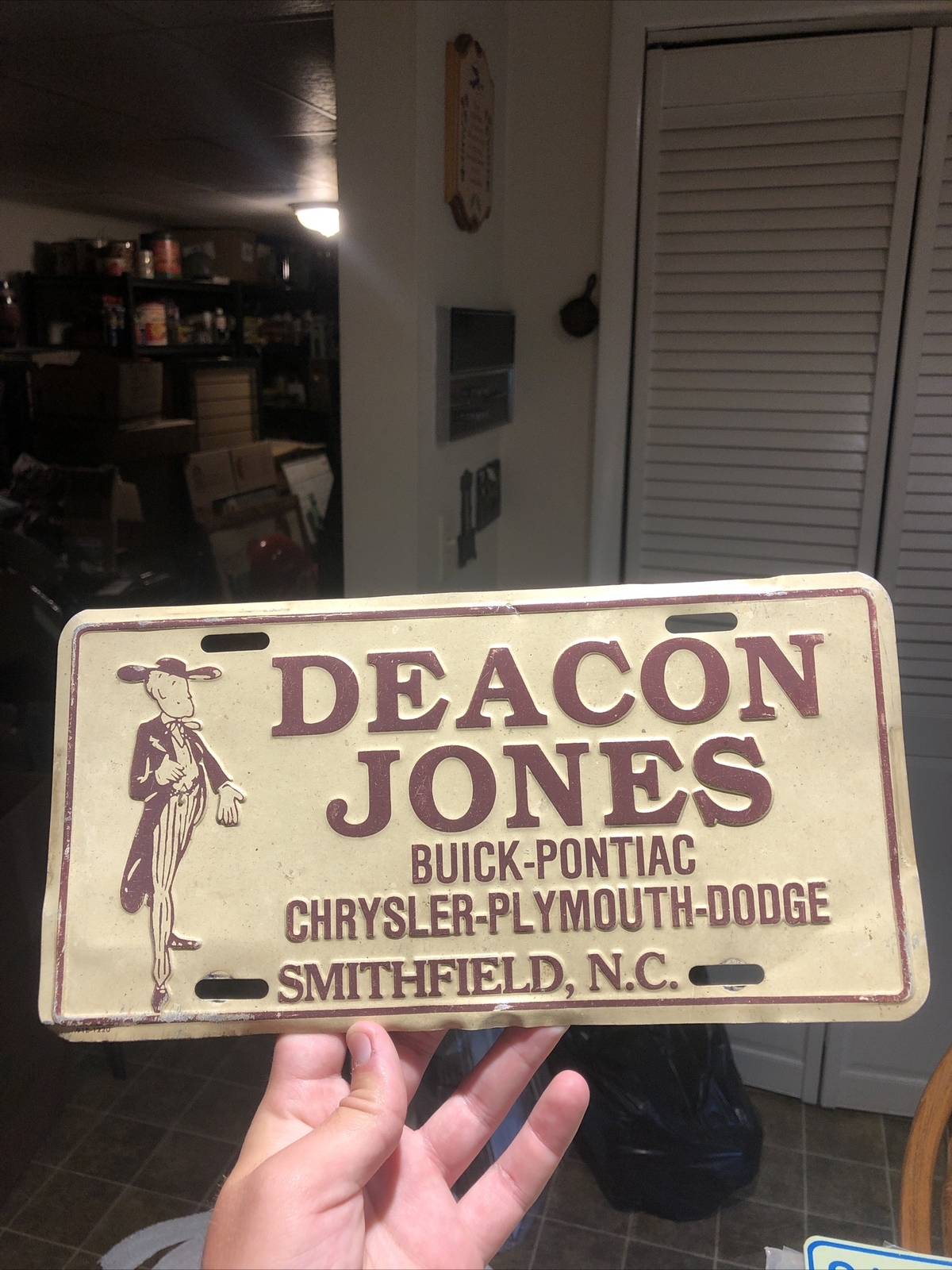 1990s Deacon Jones Buick Dealership License Plate Booster Madison