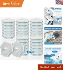 32 Count Disposable Toilet Brush Refills with Fresh Scent & Deep Cleaning Power