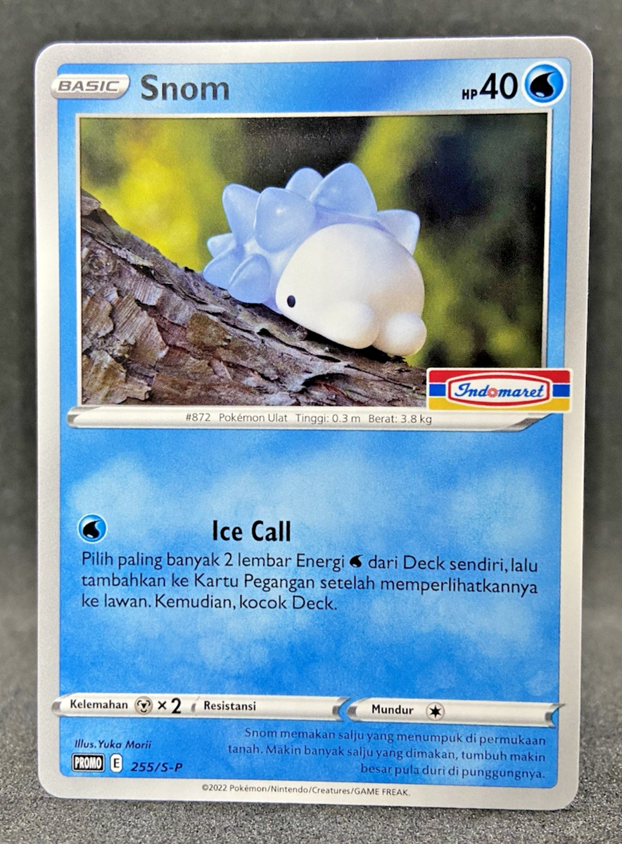 Limited Pokemon TCG Indonesia Snom Promo 255/S-P Indomaret Stamp