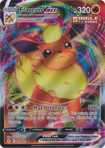 Flareon VMAX 018/203 | Evolving Skies | Ultra Rare | Pokemon TCG