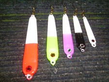 Hopkins style Flat Hammered casting jig  Painted. 5-sizes  3-pack