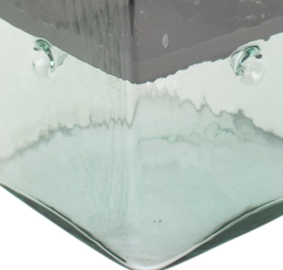 Lujoso grande cuadrado de vidrio candelabro pilar huracán jarrón votivo exhibición Foto 4 de 4