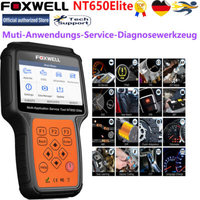 FOXWELL NT650 Elite Auto Diagnosegerät OBD2 Scanner ABS SAS EPB DPF Öl TPMS SRS
