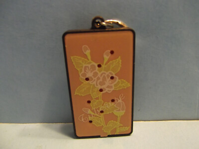 Unique Collectible Key Chain 2.75''in Plastic Flower Art??