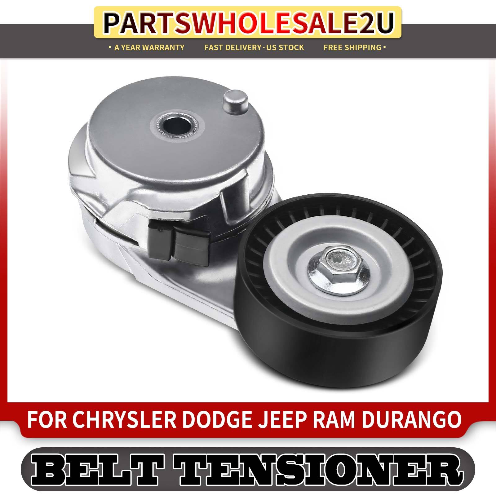 Belt Tensioner Assembly with Pulley for Chrysler Dodge Challenger Jeep Ram 1500 2500-image