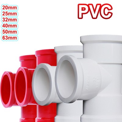 PVC Pressure Tee Equal Adhesive Water Pipe Fitting 20/25/32/40/50/63 Aquarium