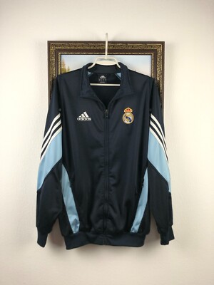 Vintage Adidas Real Madrid Football Jacket Soccer Track Top Mens